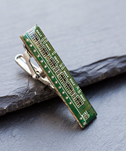 Green Circuit Board Tie Clip, unique gift for him