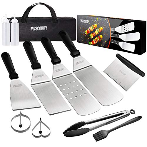 MASCARRY Griddle Accessories Kit, 12 PCS Griddle Grill Tools Set for