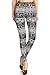 R642BK-PLUS Black Native Elephant Print Fashion Leggings