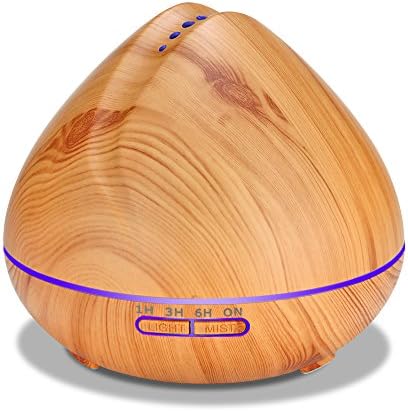 Essential Oil Diffuser,550ml Cool Mist Humidifier Ultrasonic Aroma Essential Oil Diffuse for home ,Waterless Auto Shut-off and 7 Color LED Light
