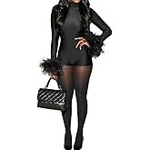 NIFTRIRY One Piece Jumpsuits for Women Long Sleeve Backless Sexy Jumpsuits Bodycon Shorts Romper Party and Night Outfits