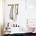 LANGRIA Wall Mounted Coat Rack with Hooks Eco-Friendly Space Saving Bamboo Design with Embedded Screws and Five Hangers for Jackets, Coats, Hats, Umbrellas, Scarfs, Bags, Holds 10kg in Weight