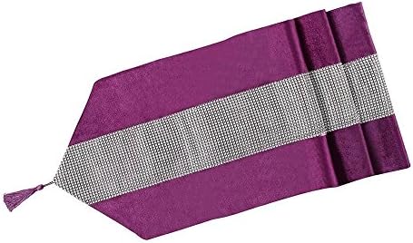Western Modern Table Runners Tapestry Middle Diamond for Wedding and Party (32cm x 180cm (12.5"x70"), purple)