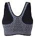 AM CLOTHES Womens Racerback Wirefree Sports Bra Large Deep Grey