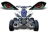 AMR Racing ATV Headlight Eye Graphic Decal Cover for Yamaha Raptor 700/250/350 - Nightmare