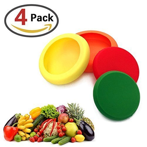 Silicone Food Savers - Food Huggers Storage Cover,Random Color,Set of 4 ML.PRODUCTS