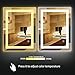 32 x 24 inch Bathroom Vanity Mirror, LED Backlit+Wall Mounted + Defogger & Dimmable Touch Switch + UL Listed + Polished Eadge &Frameless + 5500K Cool White +3000K Warm + CRI>90 + Vertical&Horizontal
