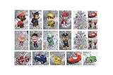 PAW PATROL 12 Piece Christmas Ornament Set Featuring Skye, Marshall, Chase, Rubbie, Zuma, Rocky, Ryder and Vehicles, Ornaments Average 1