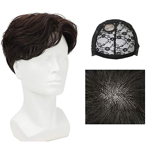 Remeehi Men S Toupee Clip In Hairpieces Topper Hand Tied Human