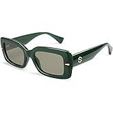 SOJOS Square Thick Sunglasses for Women Fashion Sunglasses Polarized Rectangle Sunnies SJ2367