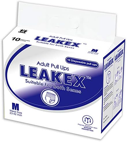 Leakex Disposable Pull-Ups/Protective Underwear For Men & Women/Adult Pull-Ups (Pack Of 10) (Pull Up M)
