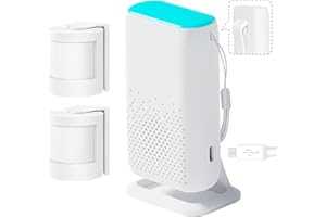 MERLRR Bed Sensor Alarm and Fall Prevention for Elderly, Motion Sensor Alert System with 58 Melody/LED/Vibration Mode, for Patients Seniors Elderly Monitoring at Home