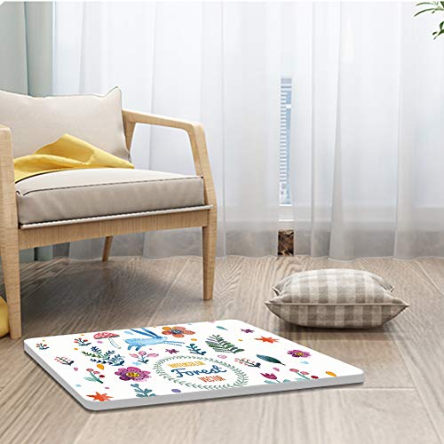 Poncho Diatomaceous Earth Bath Mat 15.8''x11.8'' NonSlip Deodorant