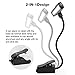Kootek 2 Pack Clip On Reading Light - 10 LED Rechargeable Book Lights, Music Stand Light Piano Orchestra Lamp with Adjustable Neck USB Desk Lamps