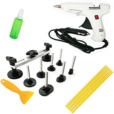 Pops-a-dent Bridge Dent Puller Kits with 4 pcs Glue Sticks 12V Hot Melt Glue Gun Tools