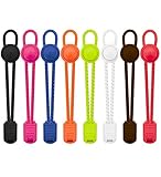 VESONNY No Tie Shoe laces, Elastic and Reflective Shoelaces with Lock for Athletics - Adults and Kids - Stretch Sneaker Strings Quick Lacing System for Fitness of Running, Hiking (B-Cerulean)