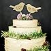 Tinksky 2pcs I DO ME TOO Love Birds Wedding Engagement Wooden Cake Topper Photo Props Favors