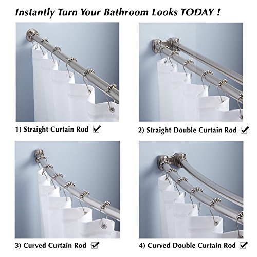Aphaca 12 Pack Shower Curtain Hooks, Polished Chrome, Stainless Steel Hooks for Loose Leaf Binder Ring Metal Book Rings Key Chain Rings (2 Inch) - Thumbnail 4