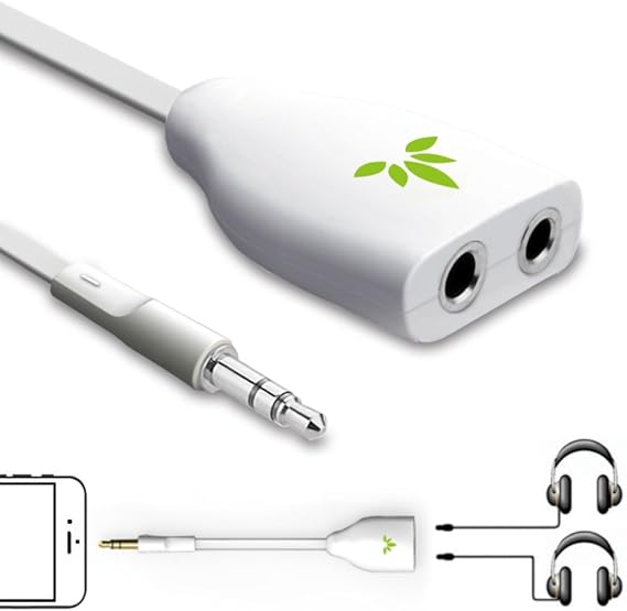 Avantree Two Way 3.5mm Dual Headphone Jack Splitter, AUX Stereo