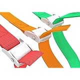 Adjustable Car Rack Short and Long Tie Down Straps Set, Lashing Straps, Metal Buckle, 3 Pack 56 Inches-156 Inches