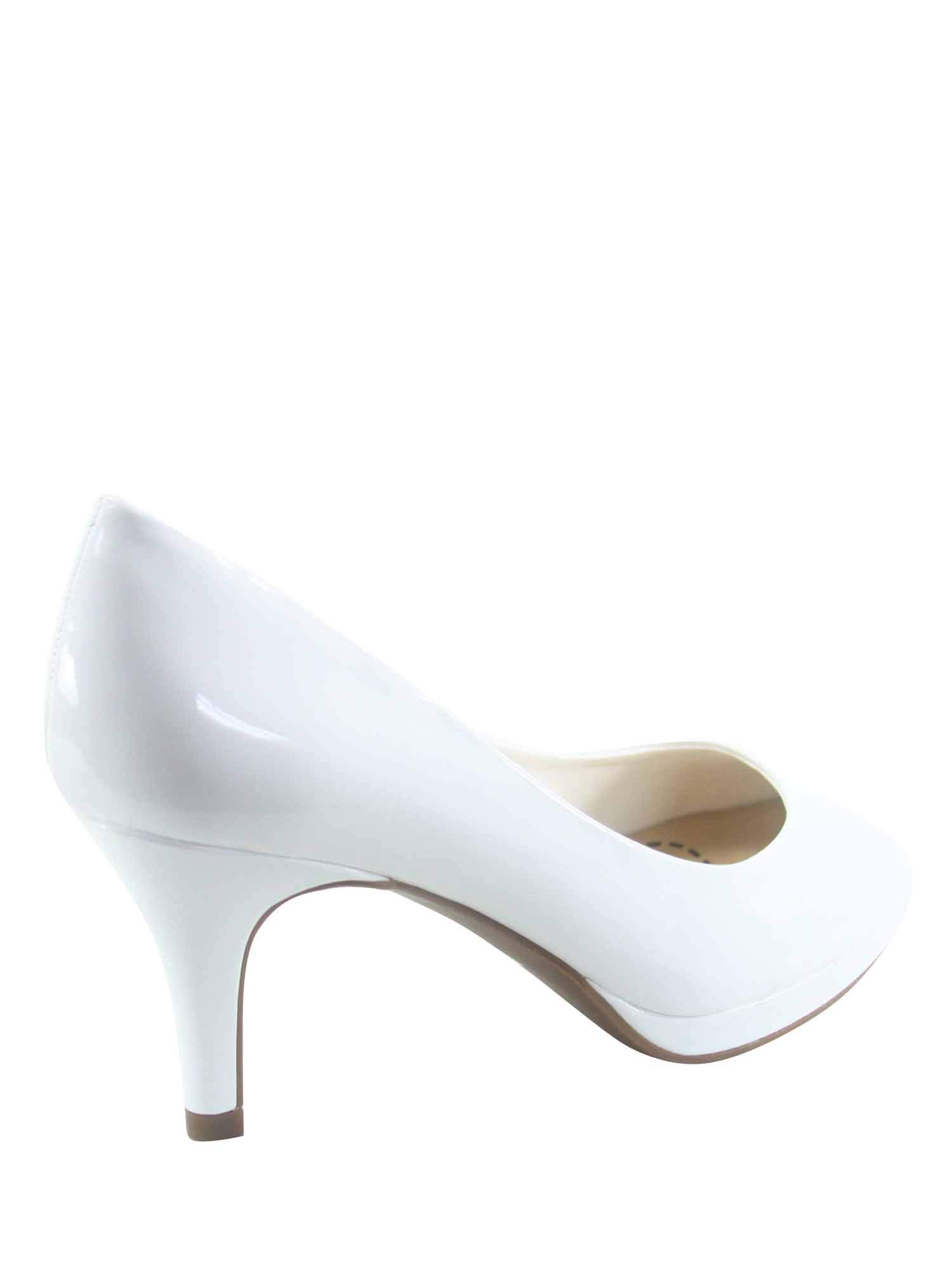 CITYCLASSIFIED FZ-Andi-s Women's Fashion Round Toe Low Heel Platform Pump Office Shoes (10 B(M) US, White) - Image 4
