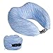 LANGRIA Memory Foam Neck Pillow Ergonomic Contoured U-Shape Travel Pillow with Adjustable Neck Size Washable Cover for Plane Train Car Bus Office (Striped Arctic Blue)