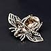 Botrong Brooches for Women, Fashion Chic Crystal Rhinestone Bee Retro Bronze Brooch Artificial Diamond Jewelry (Gold)