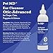 Pet MD Otic Advanced Cat & Dog Ear Cleaner - Effective Against Otitis Externa, Ear Infections Caused by Mites, Yeast, Itching & Odor - Apple Kiwi Scent - 8oz