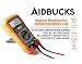 AIDBUCKS PM8233B Entry-Level Digital Multimeter AC/DC Voltage Tester Measure Frequency Resistance Capacitance Diode Continuity - Includes Battery