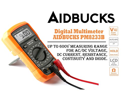 image for Aidbucks PM8233B Digital Multimeter AC/DC Voltage Tester 600V/10A MAX 