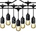Joddge 48ft Indoor Outdoor String Lights for Patio Garden Yard Deck Cafe Dimmable Weatherproof Commercial Grade [UL Listed] - Incandescent (48FT 1 Pack)