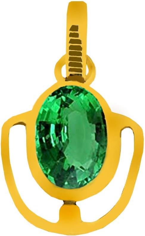 ASTRO HUB - Emerald Necklace/Panna Stone Pendant Original Certified/Emerald Stone Pendant for Men/Emerald Stone Pendant for Women/emerold Stone Pendant /