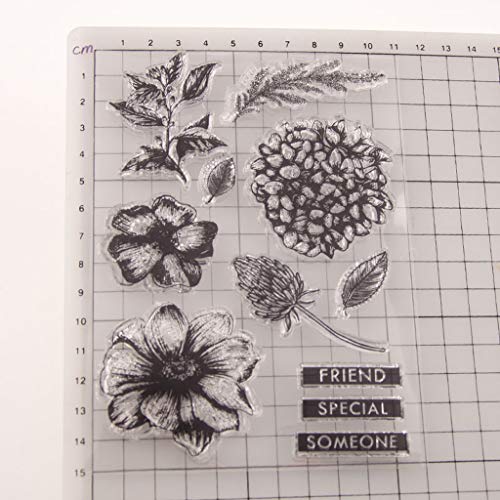 Flower Seal Stamp With Cutting Dies Stencil Set DIY Scrapbooking Embossing Photo Album Decorative Paper Card Craft Art Handmade