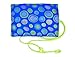 SuoSuo Jewelry Roll,Travel Jewelry Roll Bag,Silk Embroidery Brocade Jewelry Organizer Case with Tie Close,Blue Polka Dot