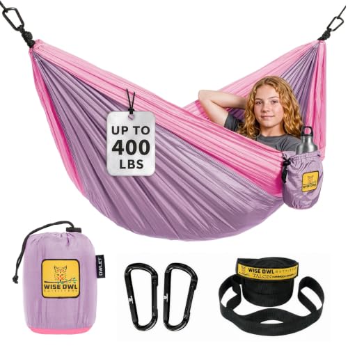 Wise Owl Outfitters Kids Hammock Lavender & Pink