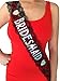 Bride & Bridesmaid 6pc Lace Sash Set - Gorgeous Party Favors for Bachelorette Party, Bridal Shower & Wedding Party (Black & Silver)