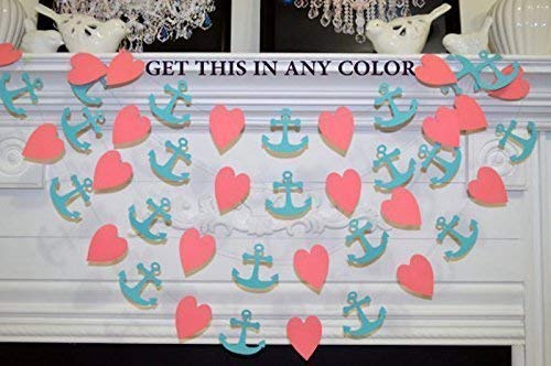 Amazon Com Heart Anchor Garland Nautical Decorations Nautical