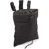 CAT Outdoors MOLLE Dump Pouch Large with Drawstring - Foldable Tactical Mag Dump Pouch for Duty Belt - Roll Up Dump Bag Tactical for Airsoft Magazine - MOLLE Drop Pouch Tactical