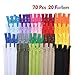 KINGSO 70 pcs Nylon Coil Zippers DIY Tailor Sewer Craft Accessories 12 inch Seeing Craft Tools 20 Color