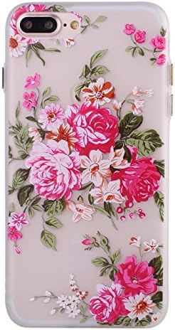 CXKJ iPhone 7 Plus Case, Peony Luminous Noctilucent [Glow in the Dark] Flexible TPU Gel Protective Cover Case for Apple iPhone 7 Plus 5.5 inch