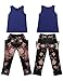 Arshiner Toddler Baby Kids Girls Summer 2PCS Sets Outfits Sleeveless Shirt/Tops + Floral Pants with Pockets