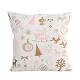 Sumen Xmas Kids Girls Princess Room Sofa Home Decoration Festival Animal Pillowcase (A)