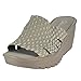 Skechers Cali Women's Parallel-Milk and Honey Wedge Sandal,Taupe Silver,8 M US