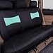 CAR PASS DELAY LACE Universal Car Seat Covers with lace Steering Wheel Cover and Universal fit car Floor mats, fit for Most of Cars,Trucks,SUV,Vans, 16PCS Included (Mint Blue)