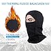 [2-PACK] Dimples Excel Thermal Fleece Ski Balaclava Face Mask for Skiing Snowboarding Motorcycle Cycling Mountaineering Hunting Winter Sport (2 Pack) (Thermal Fleece Version (Black + Black))