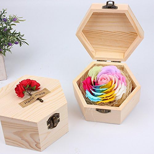Langyan 7 Colors Soap Flowers for Brithdays Gifts Teacher's Gift (pink)