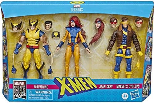 COLLECTOR X Men legends- 3 Pack! Wolverine, Jean Grey and Cyclops! Each figure is 14cm