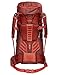 VAUDE Asymmetric 42+8 Backpack - Lightweight Touring Backpack for Multi-Day Hikes, Trekking and Backpacking - Adjustable Suspension System - 50 Litre Volume - Redwood