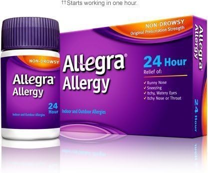 Allegra 24 Hour Allergy Tablets 1 Pack (45 Tablets)