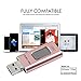 USB Flash Drive for iPhone 128GB Photo Stick iOS Memory Stick 128GB Thumb Drive 3.0, NUIFLASH iPhone Jump Drive Compatible Android iOS Windows (128GB-Pink)